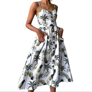 Pineapple Midi Summer Dress